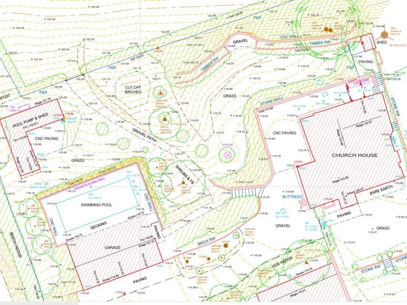 Topographic survey example drawing